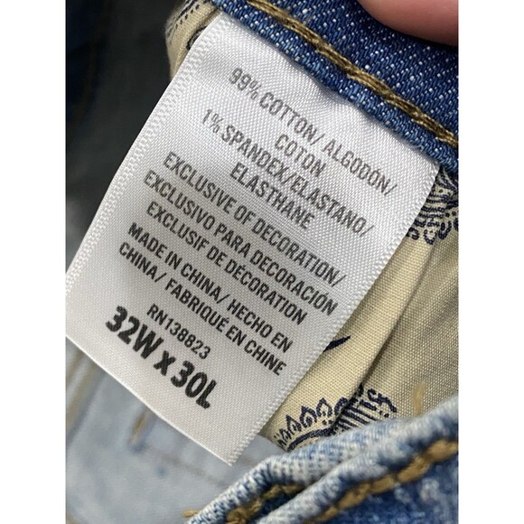 NWT NEW Moon Shine Spirit Jeans Men's 32x30 120 Proof Slim Straight Light Wash - Picture 7 of 11